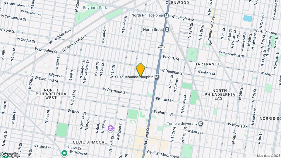 1507 W Susquehanna Ave Map and Location Details