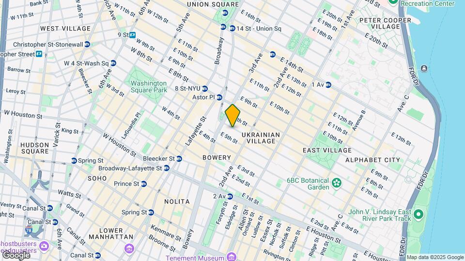 218 East 6th Street Mapa y Detalles de la Ubicación