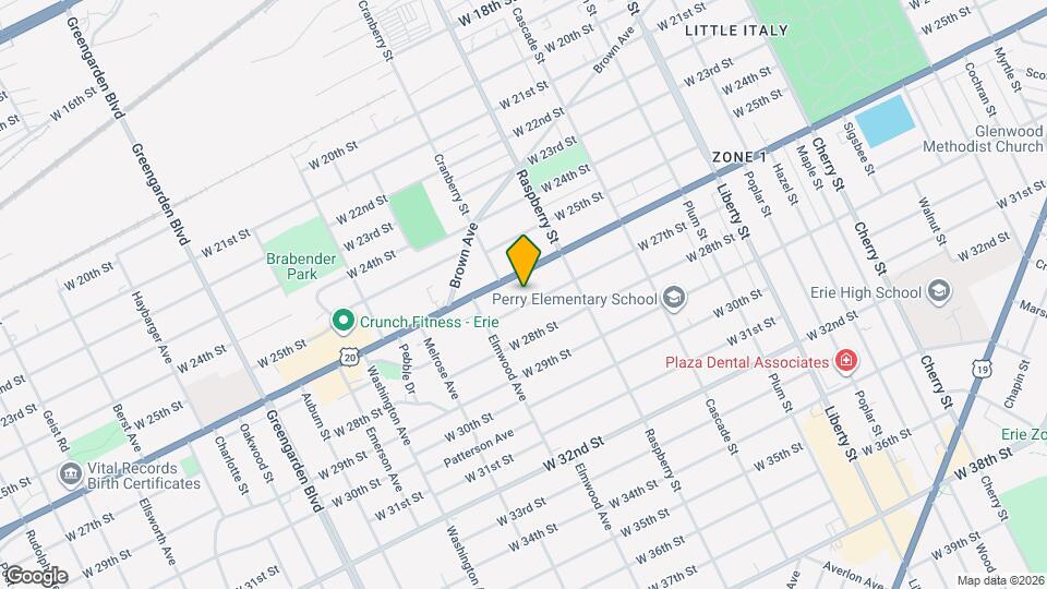 1152 W 27th St, Unit 1st Floor Map and Location Details