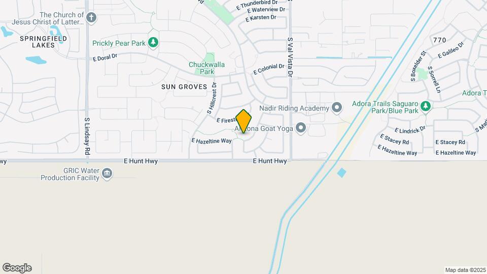 6922 S Black Hills Way Map and Location Details