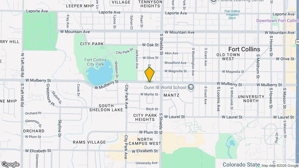 1127 W Mulberry St Map and Location Details