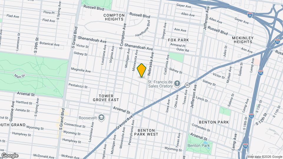 2927 Magnolia Ave Map and Location Details