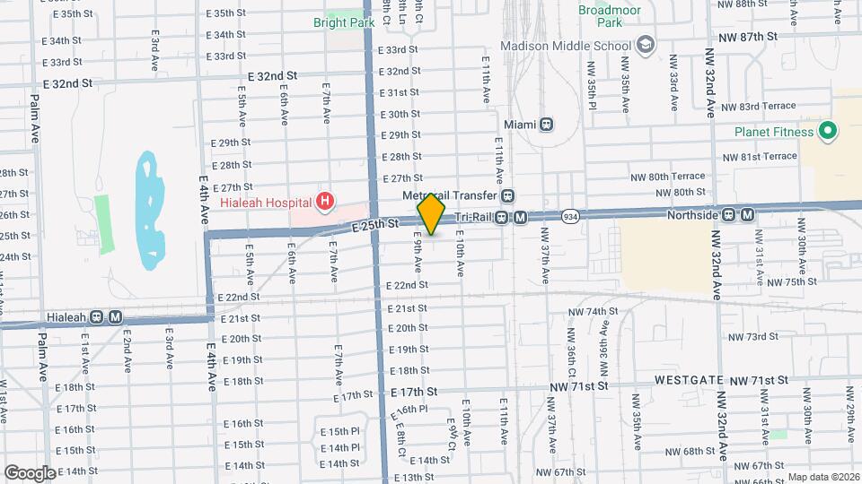 931 E 24th St Map and Location Details