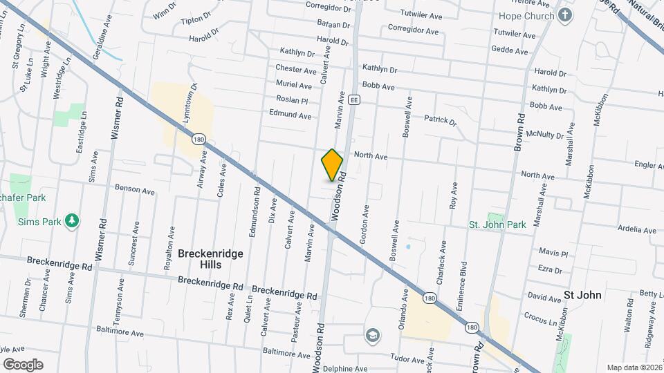 3515 Woodson Rd Map and Location Details