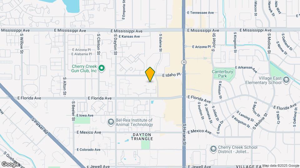 10075 E Carolina Pl Map and Location Details