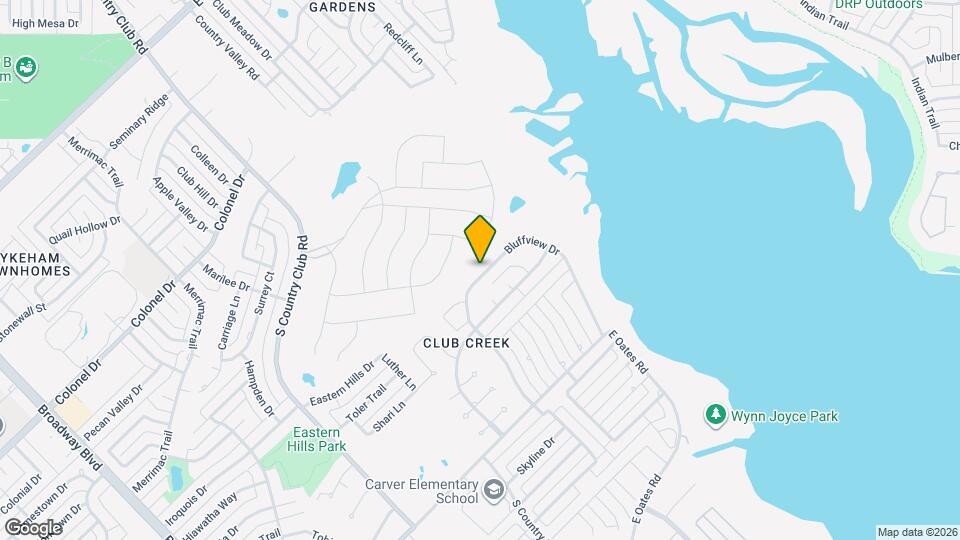 2912 Bluffview Dr Map and Location Details