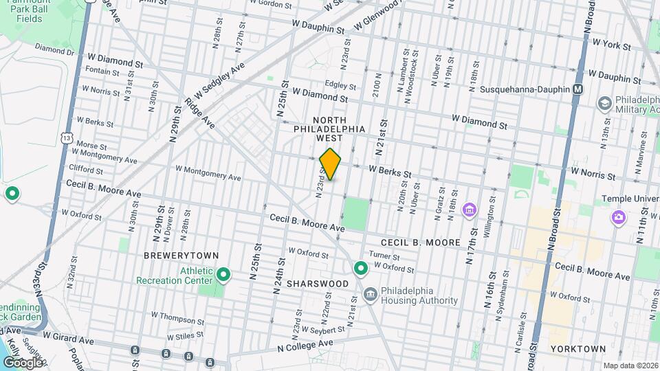 1816 N Croskey St Map and Location Details