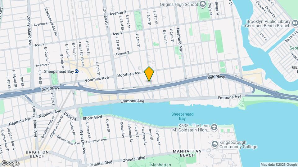 3567 Shore Pkwy Map and Location Details
