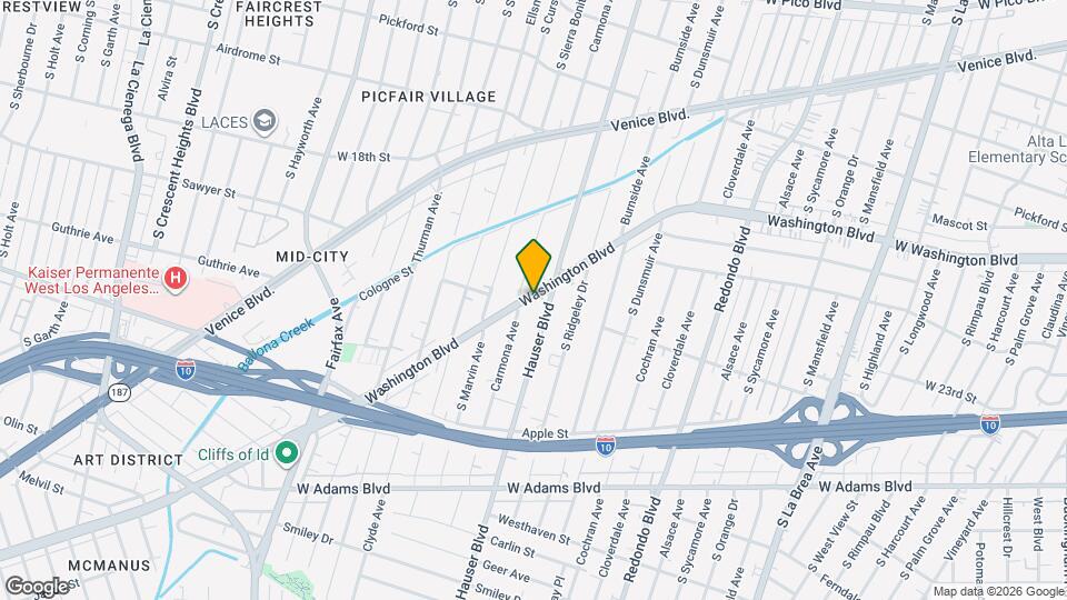 5422 W Washington Blvd, Unit Washington Work Live Space Map and Location Details
