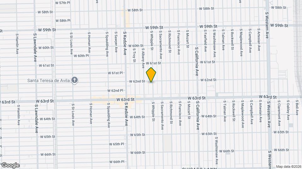 6210 S Whipple St Mapa y Detalles de la Ubicación