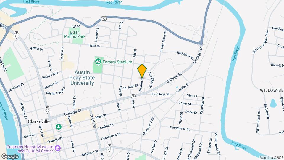 421 Poston St Map and Location Details