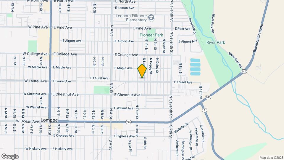 401 N Lupine St Map and Location Details
