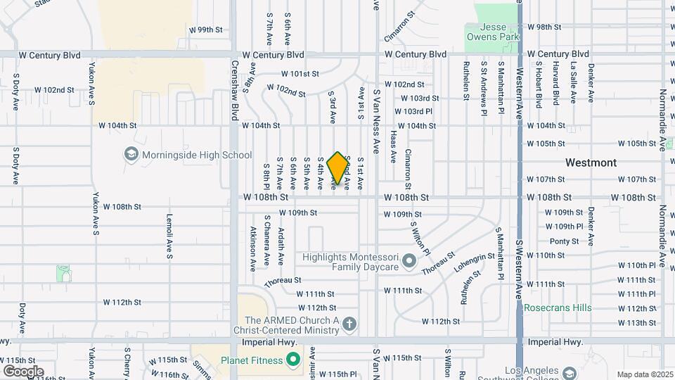 10712 S 3rd Ave Map and Location Details