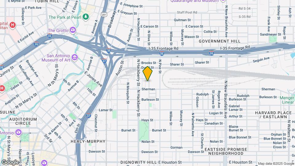 1219 N Olive St Map and Location Details