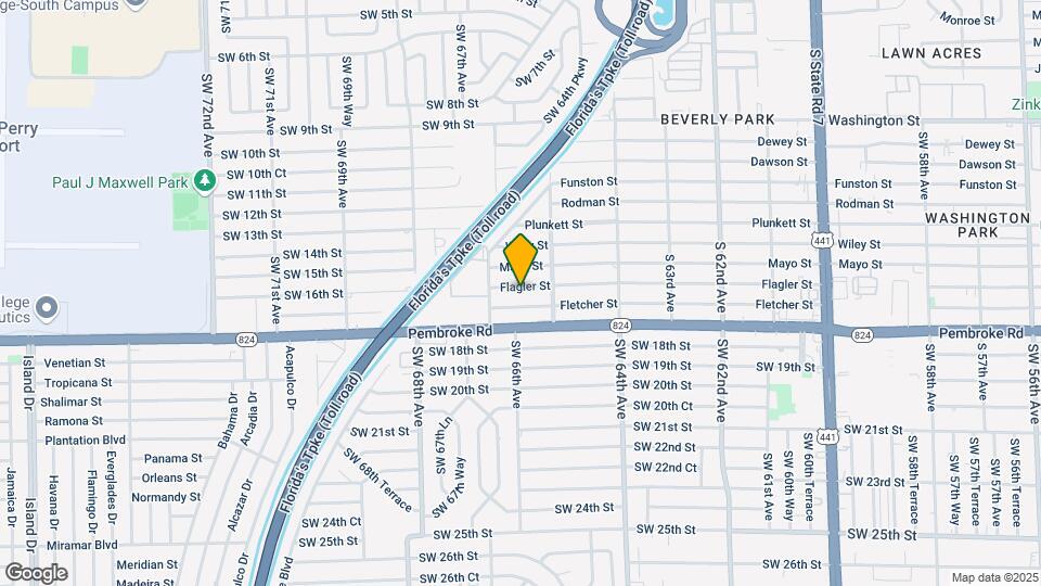 6524 Flagler St Map and Location Details