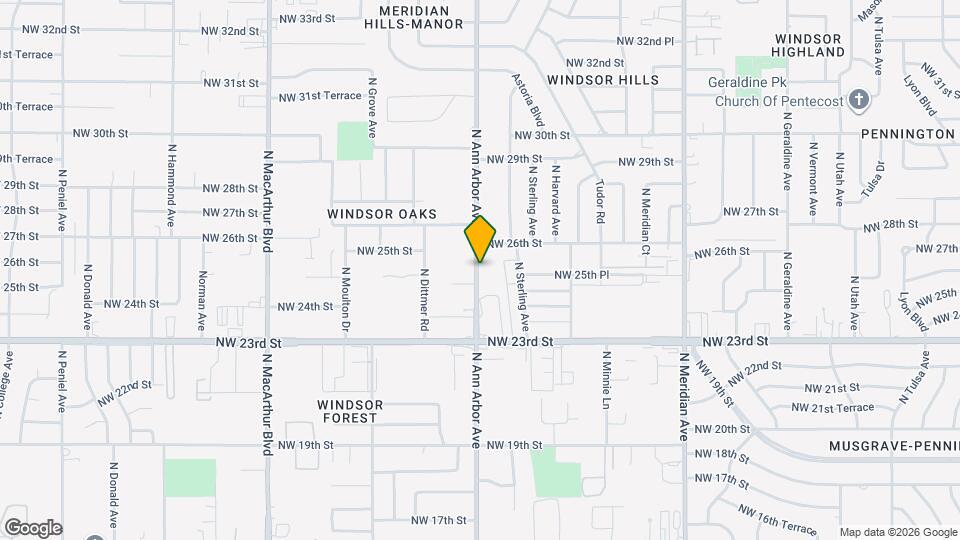 2624 N Ann Arbor Ave Map and Location Details