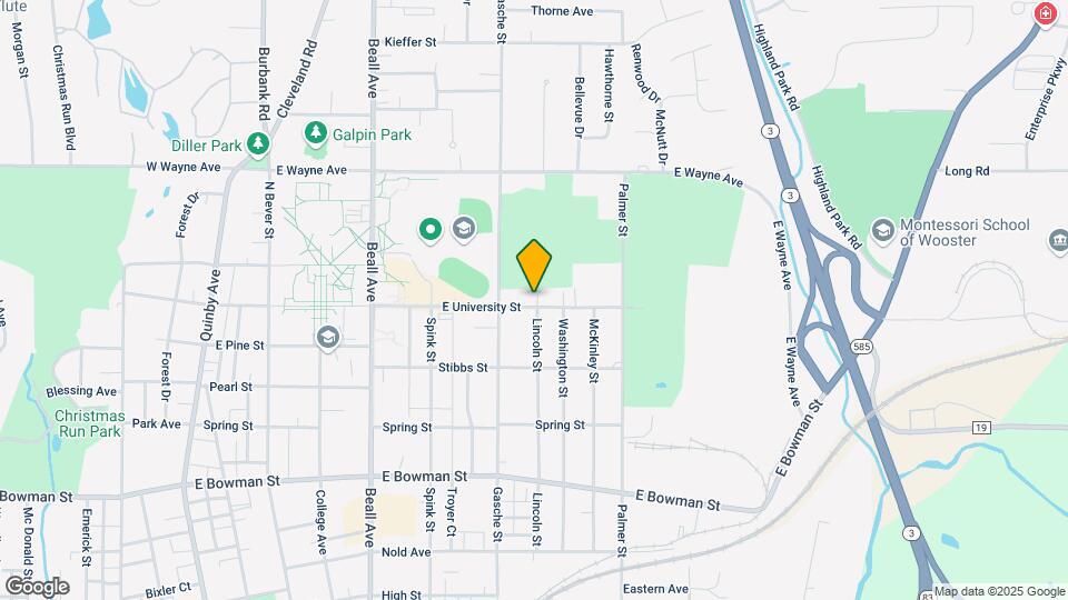 848 E University St Map and Location Details