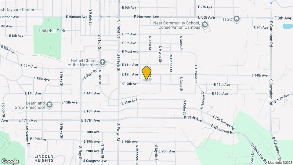 3823 E 13th Ave Map and Location Details