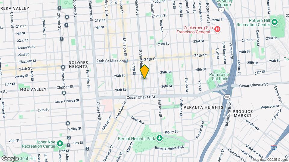1447 S Van Ness Ave Map and Location Details
