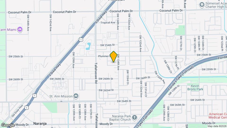 13435 SW 257th Terrace Map and Location Details