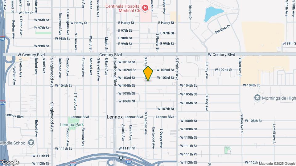 10318 S Freeman Ave Mapa y Detalles de la Ubicación