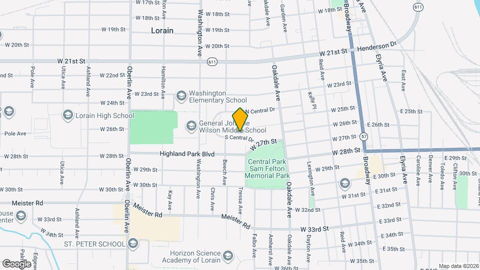 826 S Central Dr Map and Location Details