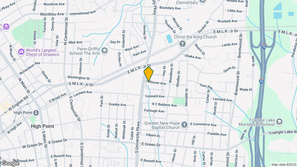 1202 Hoover Ave Map and Location Details
