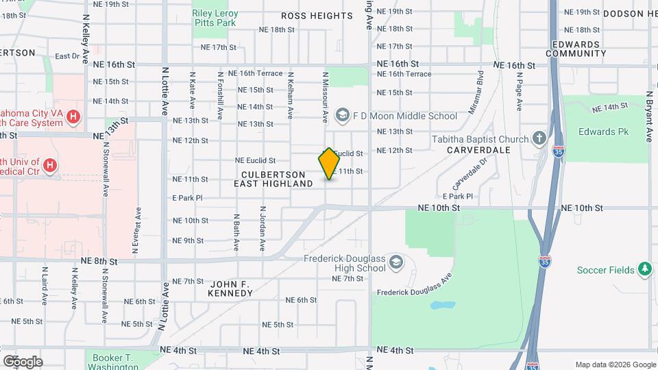 1801 E Park Pl Map and Location Details