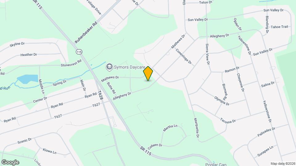 1228 Allegheny Dr Map and Location Details