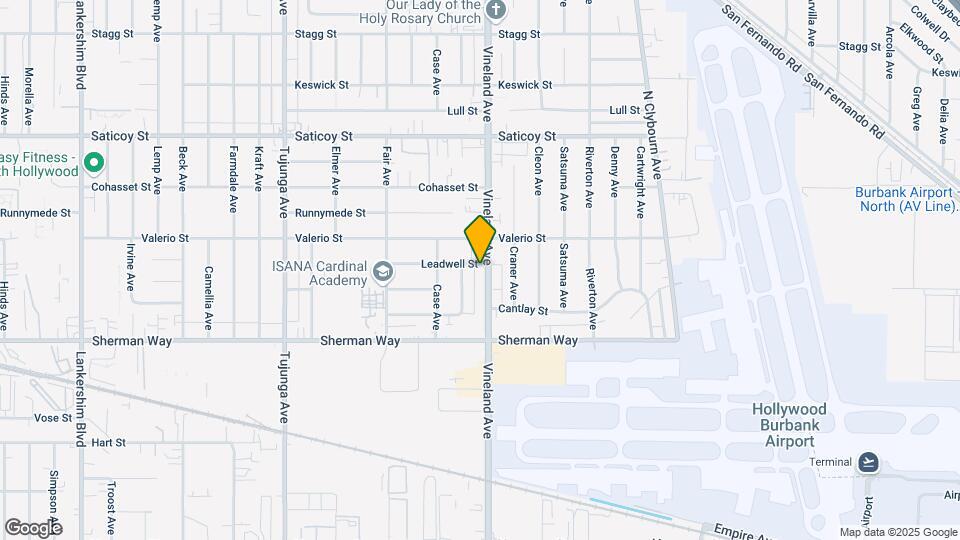 7325 Vineland Ave Mapa y Detalles de la Ubicación