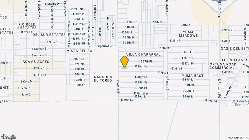 10152 E 38th Pl Map and Location Details
