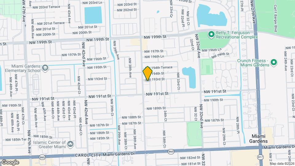 19217 NW 37th Ave Map and Location Details