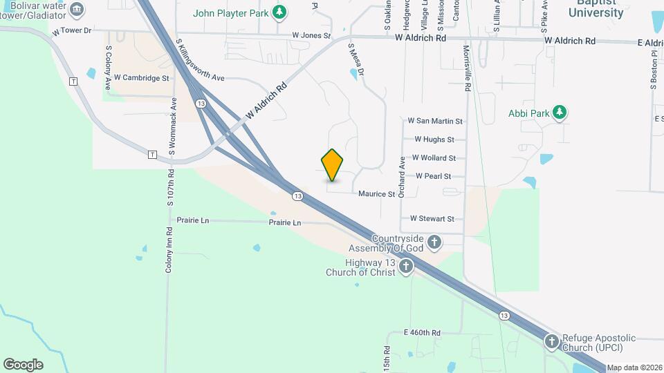 1385 W Maurice St Map and Location Details