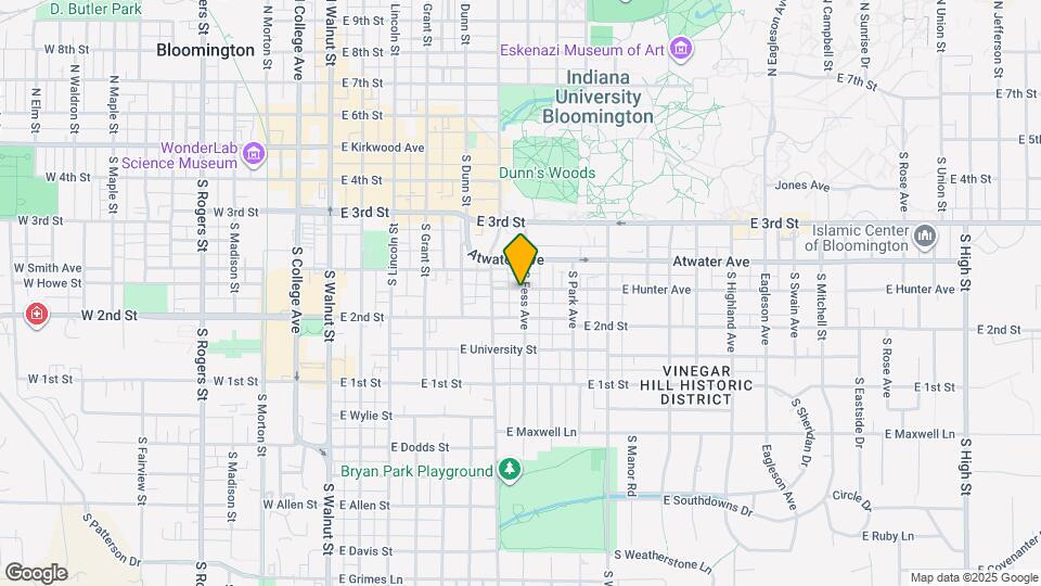 500 S Fess Ave Mapa y Detalles de la Ubicación