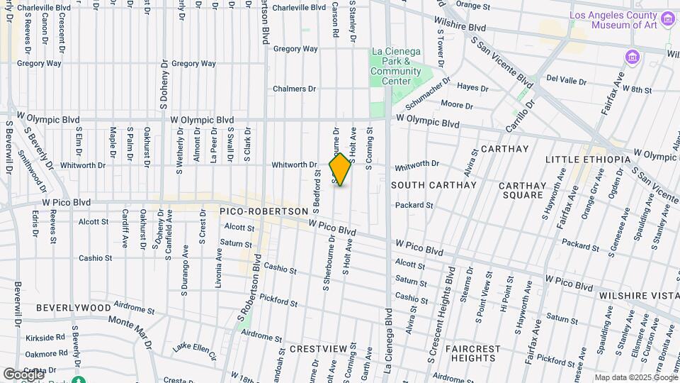 1148 S Sherbourne Dr Mapa y Detalles de la Ubicación
