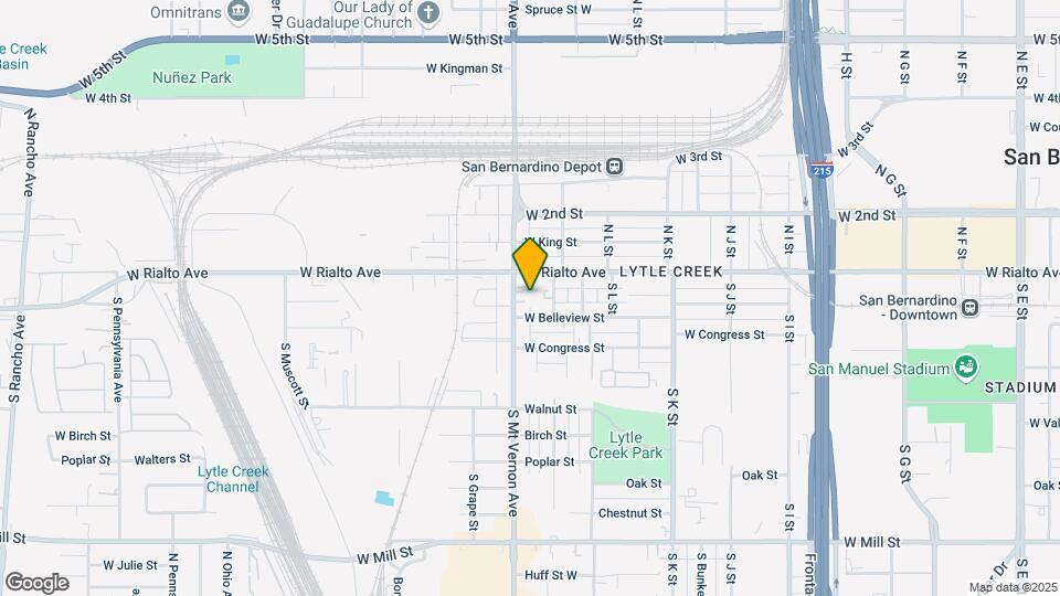 1271 W Rialto Ave Map and Location Details