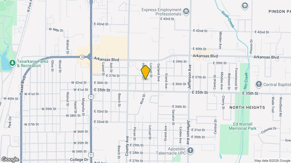 3602 Hickory St Map and Location Details