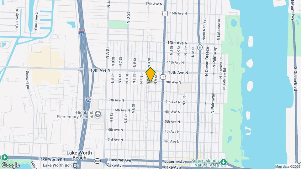824 N G St Map and Location Details
