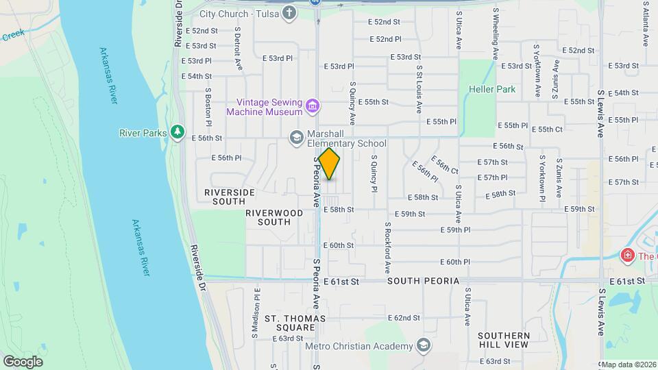 5627 S Peoria Ave Map and Location Details