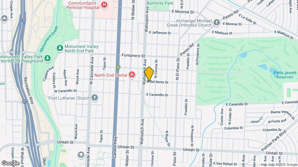 413 E Del Norte St Map and Location Details
