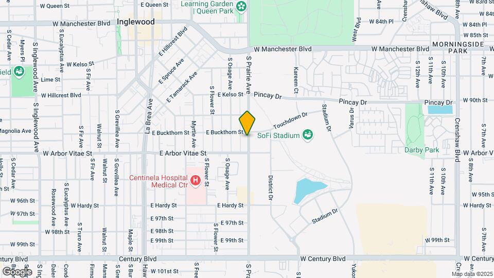 805 S Prairie Ave Map and Location Details