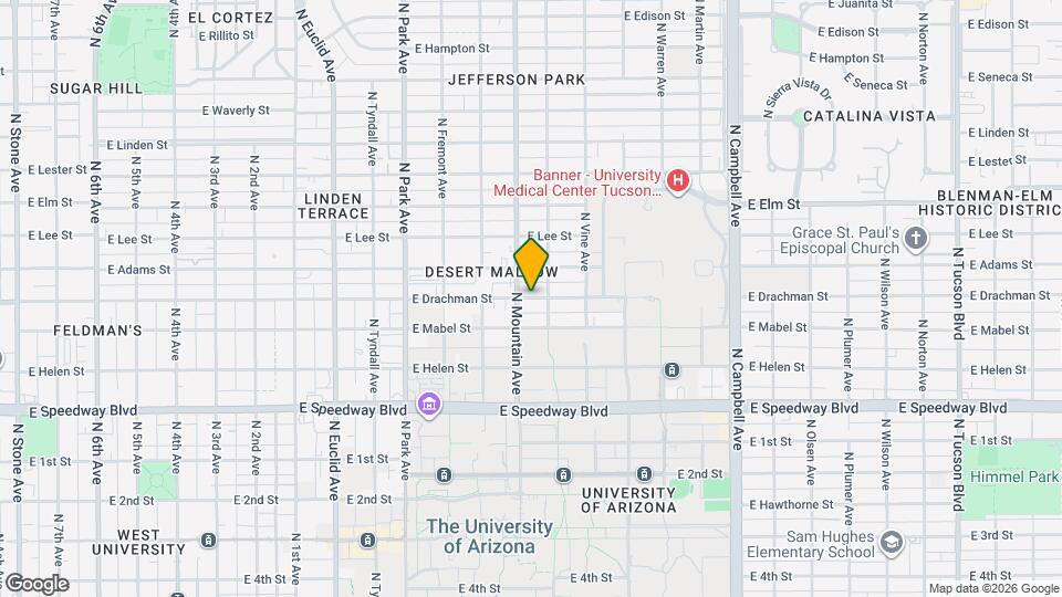 1340 E Drachman St Map and Location Details