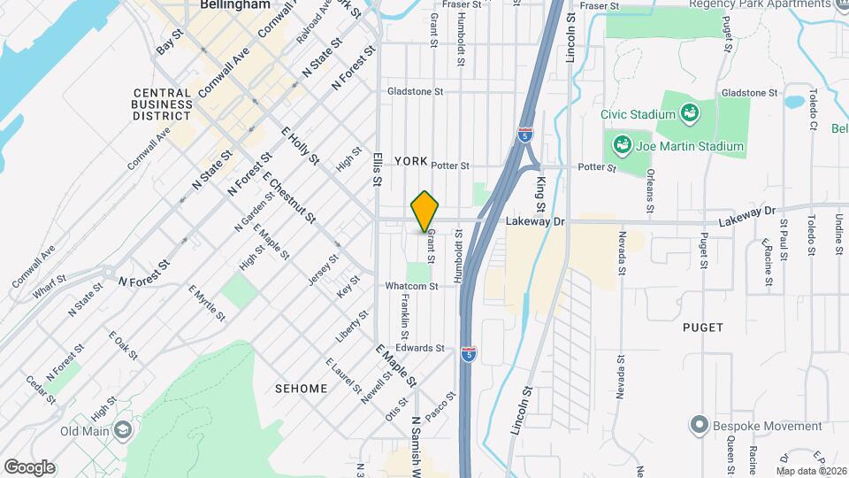 1249 Grant St Map and Location Details