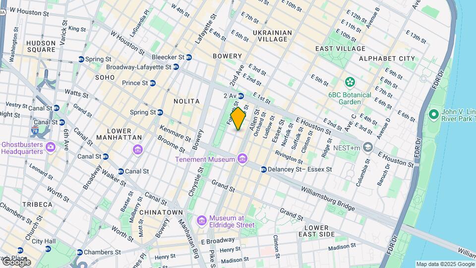 190 Eldridge St Mapa y Detalles de la Ubicación