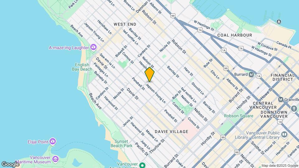 1398 Comox St Map and Location Details