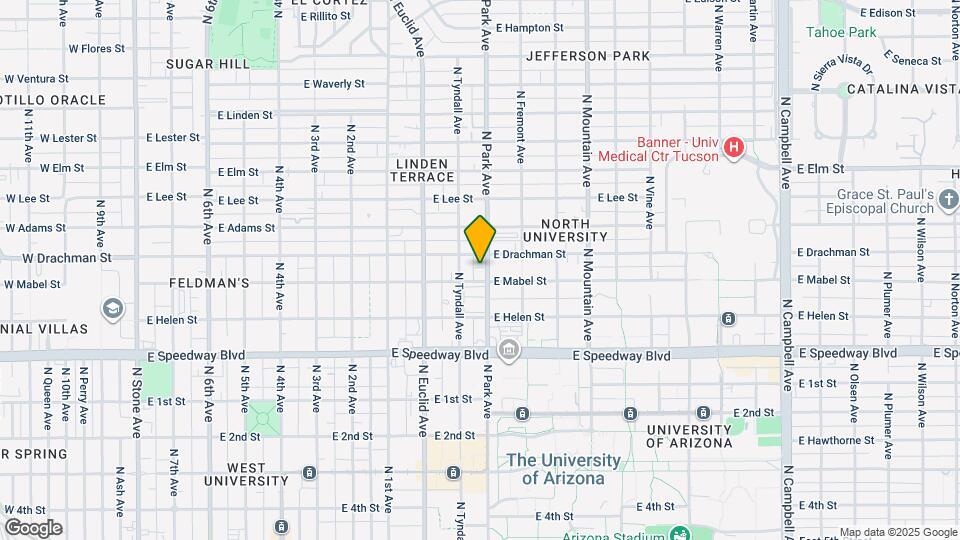 1327 N Park Ave, Unit #1 - 4 bed by Honors Mapa y Detalles de la Ubicación