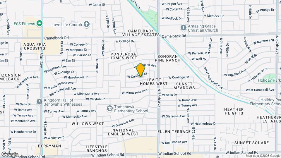 7602 W Hazelwood St Map and Location Details