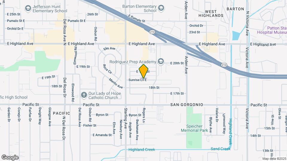 2117 Sunrise Ln Mapa y Detalles de la Ubicación