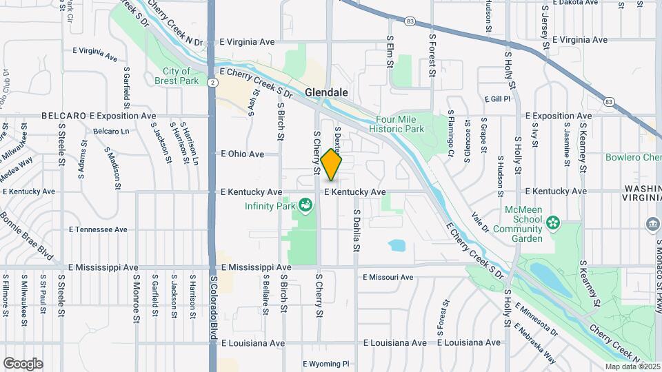 4601 E Kentucky Ave Map and Location Details