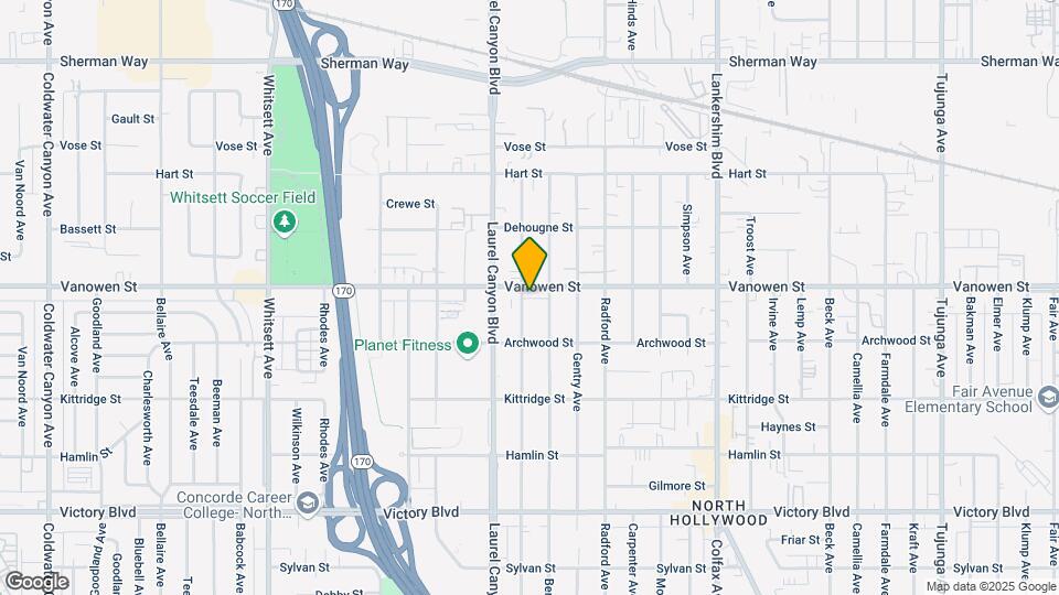 12020 Vanowen St Map and Location Details